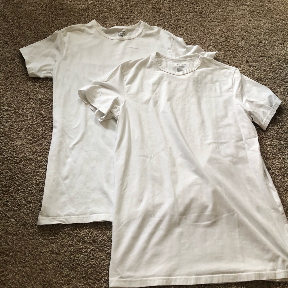 Two plain white Jockey under shirts